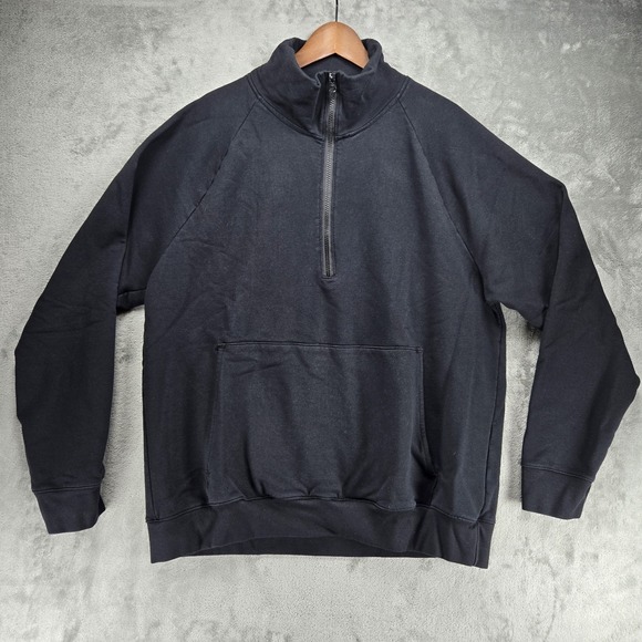 Brooklinen Other - Brooklinen Sweatshirt Men's XXL Black Dekalb 1/4 Zip The Loungewear Collection